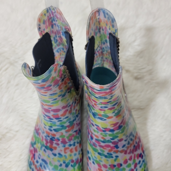 Jack Roger Sallie Rainbow Speckled Chelsea Rain Boots size 8 - Picture 7 of 8